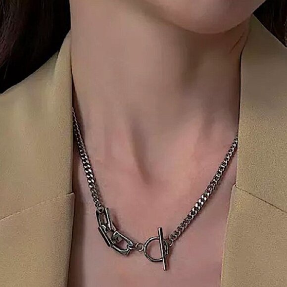 Stainless Steel Geometric Choker - Picture 3 of 5